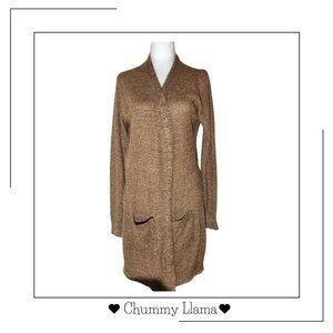 Love Ellie Brown Open-Front Cardigan – Soft Lightweight Knit, Size L